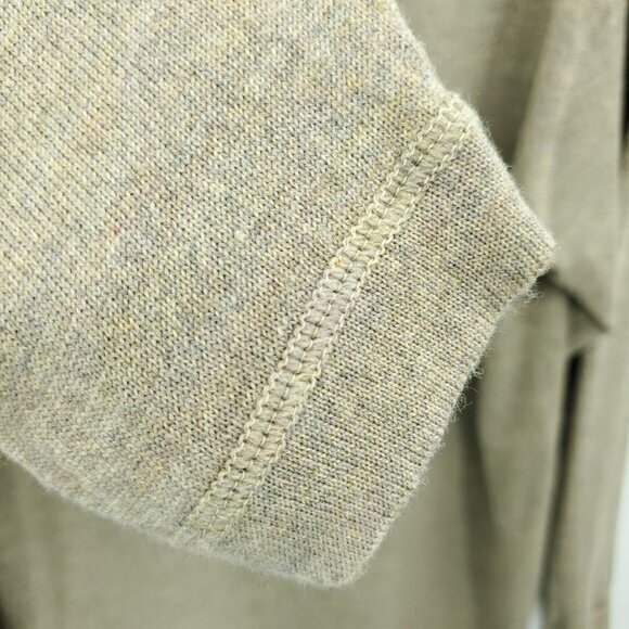 VTG 90s Banana Republic 100% Merino Wool V-Neck Sweater M Tan/Taupe - Picture 15 of 16